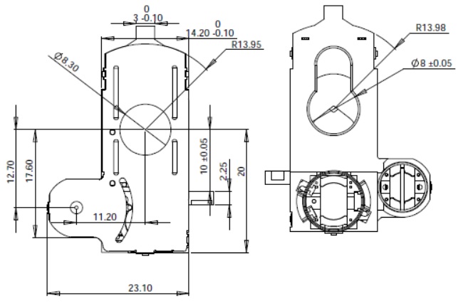 Optical Instrument Step File Optical Instruments IRIS ir cut 8mm Stepper Motor Dual Drives Motorized ...